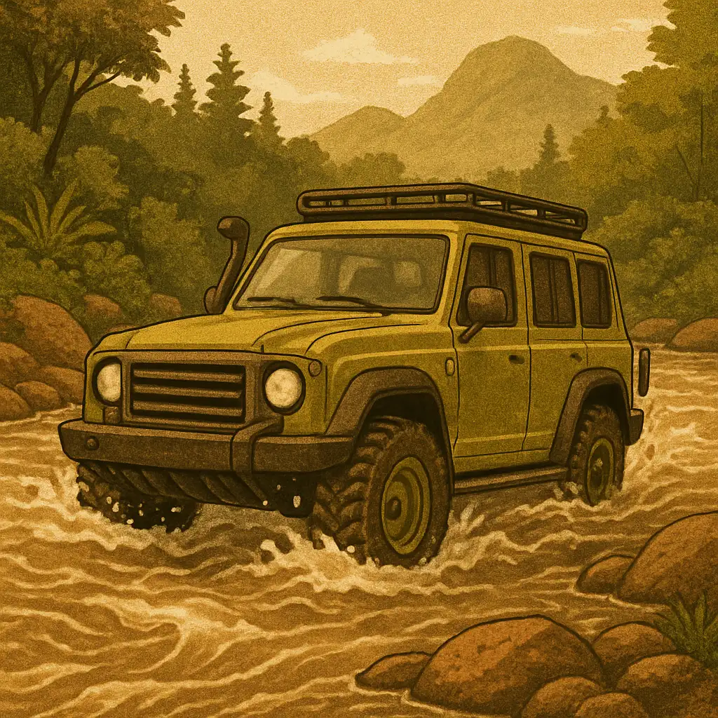 Kendaraan Off-Road dengan Fitur Anti Air untuk Petualangan di Rute Sungai