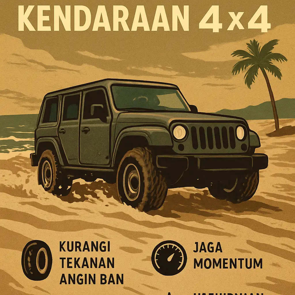 Trik Menghadapi Medan Berpasir di Pantai dengan Kendaraan 4x4
