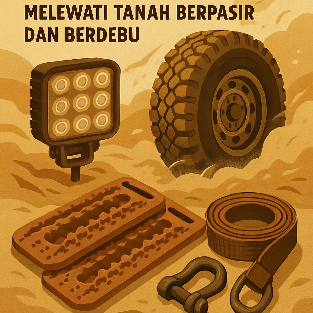 Aksesori Off-Road yang Membantu Kendaraan Melewati Tanah Berpasir dan Berdebu